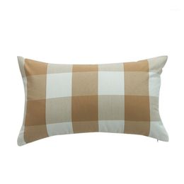 Cushion/Decorative Pillow European Style Plaid Coffee Cushion Cover 45x45cm 30x50cm Without Inner Square Rectangle Car Seat Use Covers X114