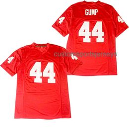 Custom Men Women kids 44 GUMP jerseys Embroidery Hip hop loose red 2020 new Stitched football jersey Any Name Number