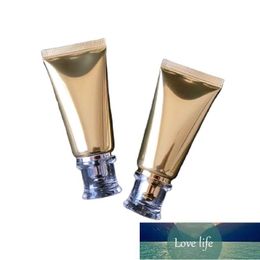 30ml Cosmetic Soft Tube Refillable Travel Bottle Facial Cleanser Container Squeeze Tube Empty Packaging Acrylic Lid Gold Glossy