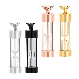 Stainless steel cylindrical hourglass pendant to commemorate human ashes cremation jewelry for ashes pendant-with funnel filling kit