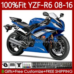 OEM Fairings For YAMAHA YZF-R6 YZF600 YZF R 6 YZF R6 600 YZFR6 08 09 10 11 12 13 14 15 16 99No.43 YZF-600 2008 2009 2010 2011 2012 2013 2014 2015 2016 Injection Body Stock blue