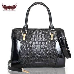 HBP Non-Brand crocodile leather handbag smiling face women's bag shoulder
