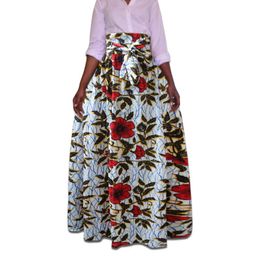 Summer African Style Woman Skirts A-line Fashion Floral Skirt