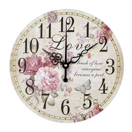 Home decoration large wall clocks silent wall clock vintage home decor fashion big flowers wall watches relojes decoracion pared 210401