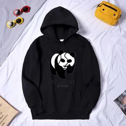 Men Sweathoodys Funny Kawaii Panda Pattern Fashion Animal Clothing Tracksuits For Male Harajuku Custom Hoodie Loose Hoodies Man Y0804