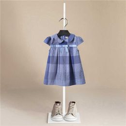 Gilrs Dress Children Kids Baby Girls Dresses Clothes Summer Striped Plaid Sleeveless Kid Clothing 2-6Y Kids Dresses for Girls Q0716