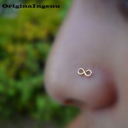 925 Silver Gold Filled Handmade Punk Tiny Stud Jewellery Real Piercing Nose Ring For Women