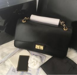 A99 Damen Handtaschen Marke Luxus Designer Taschen 2021 Leder Goldkette Umhängetasche Clutch 25 cm Schwarze Brieftasche Haut Lamm Schultertasche Rosa Klappe Multi