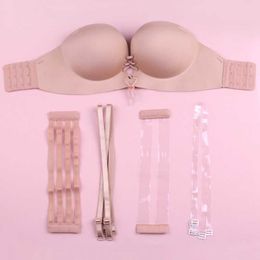 Push Up Bra Sexy Lingerie Plus Strapless Bras for Women Seamless Invisible Bra Backless Underwear for Wedding Dress Bridesmaid 210623
