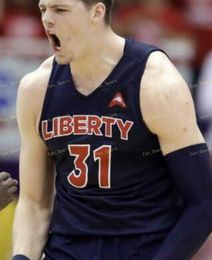 Basketball Nik1 NCAA Liberty Flames Basketball Jersey 20 Keegan McDowell 25 Josh Price 31 Scottie James 32 Blake Preston 55 Brendan Newton