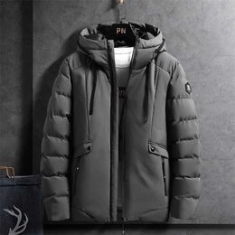 Brand Winter Warm Jacket Men Winter Thick Hooded Parkas Mens Fashion Casual Slim Jackets Coats Male Plus Size Overcoats 4XL 211206