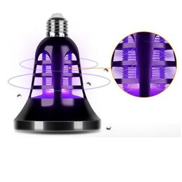 rechargeable mosquito killer UK - Led Electronic Anti Mosquito Killer Lamp 8W 5V USB Rechargeable Night Light Bulb for Camping Tent Wild Garden E27