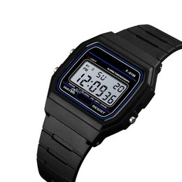 Luxury Man Watch Silicone Led Watches alarm F 91W Digital clock F91W Student Fashion Wristwatch for Gift