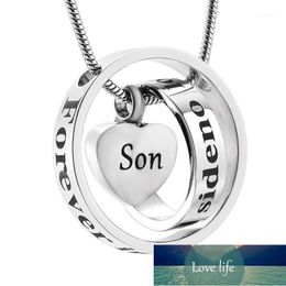 Chains IJD9954 Stainless Steel Two Round Blank Heart Shaped Pendant Necklace For Ashe Urn Souvenir Memorial Jewellery Women Men1