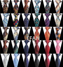 Paisley Plaid Jacquard Woven Silk Mens Ties Neck Tie 8cm Striped Ties for Men Business Suit Business Wedding Party