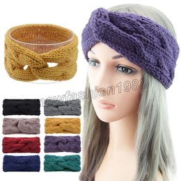 Warm Twist Cross Headband Knitted Headbands Sports Head Band Ear Protection Headgear Woollen Hairband Skin-friendly Hair Bands