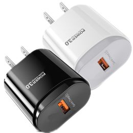 18W Fast Rapid Quick Charge EU US QC3.0 Usb Wall Charger Adapters For Iphone 15 12 13 14 Pro Max Samsung S10 S20 htc Android phone