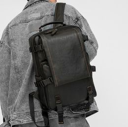 Men Women Leather Backpacks Travel Multi Male Mochila Military camouflage style Laptop luxurys School Bag College