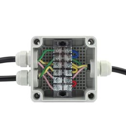 IP65 Waterproof Electric Enclosure Project Junction Box Clear Cover with Terminal Blocks 100*100*75mm