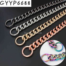 5colors 22mm rainbow thick Aluminium chain Light weight bags strap bag parts handles easy matching Accessory Handbag Straps Bag 211213