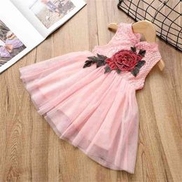 Summer Flowers Princess Dress Pettiskirt Wedding Party Girl's Clothes es For Girls 210528