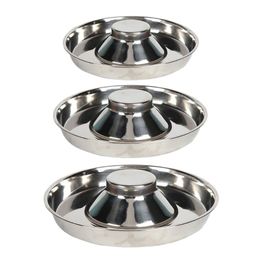 Pet Stainless Steel Dog Bowl Puppy Litter Food Feeding Dish Weaning SilverStainless Feeder Water Pets and 210615