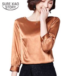 spring women tops long sleeved blouses solid casual style female clothing fashion plus size shirts d373 30 210521