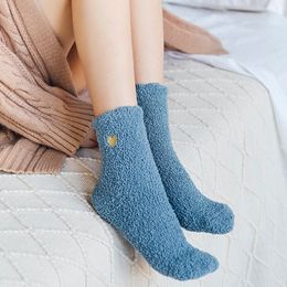 Thickening Women Winter Warm Woollen Socks Lovely Casual Plush Keep Warm Sleep Home Floor Socks Coral Fluffy Feet Warmer Socks