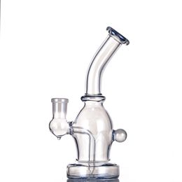 6.3 Inch Plating Grey Designs Glass Hookah Bong Water Pipess Dab Rig With 14mm Joint Quartz Banger