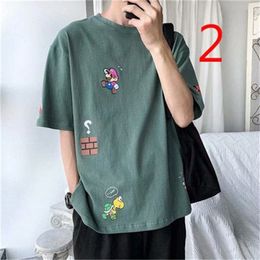 Men's Simple Cotton Long Sleeve T-shirt Fall Casual Pure Colour 210420