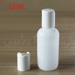 125ML Clear Plastic Disc Top Cap Bottle , 125CC Lotion / Hand Cream Packaging Empty Cosmetic Container ( 48 PC/Lot )high qty