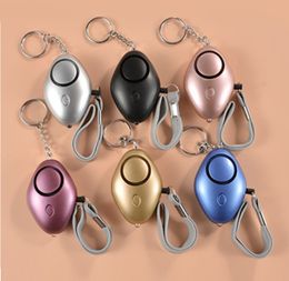 130db Self Defence Alarm systems Girl Women Security Protect Alert Personal Safety Scream Loud Keychain Alarms with led light Good quality