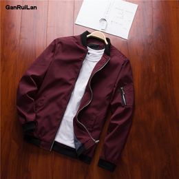 Spring Fashion Men's Bomber Zipper Jacket Male Casual Streetwear Hip Hop Slim Fit Pilot Coat Men Clothing JK19067 210518