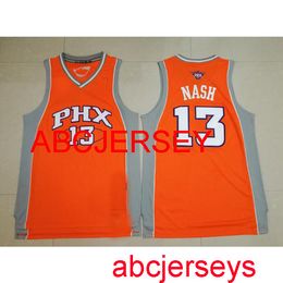 Men Women kids No.13 Nash Sports Jerseys Retro Classic orange Embroidery New basketball Jerseys XS-5XL 6XL