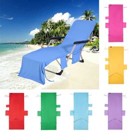 Beach Chair Cover 13 Colors Lounge Blankets Portable With Strap Towels Double Layer Thick Blanket