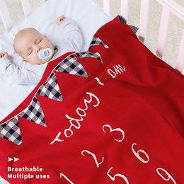 Infant Baby Boy Girl Cartoon Knit Commemorate Blanket Spring Autumn Winter born Quilt Boys Girls Hold 210429