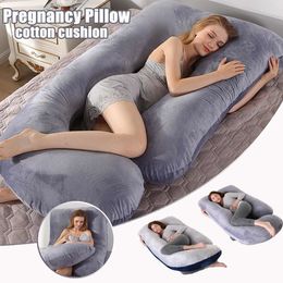 Upgraded Pregnancy Pillow Full Filling Cotton Pregnant Pillow Cushion Long G Shape Maternity Plillow For Pregnant Women Sleeping 201117