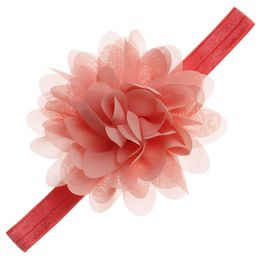 20 Colours Newborn Baby Headbands Flower Chiffon Hairbands Children Kids Hair Accessories Princess Elastic Lotus Headdress