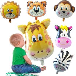 MIni Animals Shaped balloon Lion Cow Pig Horse Mini Cartoon Foil Balloons Kids Toy Wedding Birthday Party Decoration