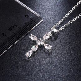 Pendant Necklaces 2021 Fashion Cross Claw With Crystal Zircon Necklace Street Hipsters Novelty Jewelry Gift For Men Women