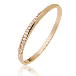 Mxgxfam Fashion Bangle Bracelet Jewellery for Women Gold Colour 18 k Aaa+ Artificial Zircon No Skin Allergy Nickel Free Q0719