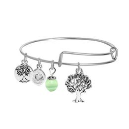 Palm Starfish Tree of Life Heart Charm Expandabel Bangle Bracelet adjustable Wire Wristband Cuff for Women Girls Fashion Jewellery Will and Sandy