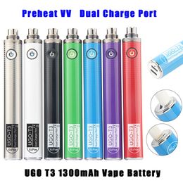 Vision UGO T3 Batteries eGo C Twist Evod Preheat Variable Voltage 1300 mAh eCig Vapes Pens for 510 E Cig Vaporizer Tank