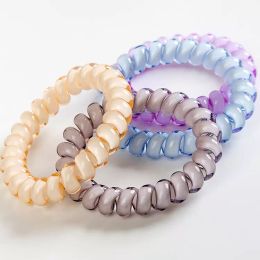 27 Colors Telephone Wire Cord Gum Hair Tie Accessories Girls Elastic Hairband Ring Rope Candy Color Bracelet Stretchy Scrunchy