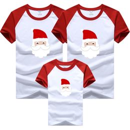 Christmas Family Matching Clothes Year Cartoon Print T-shirt Mommy and Daughter Father Son Look Outfits 210429