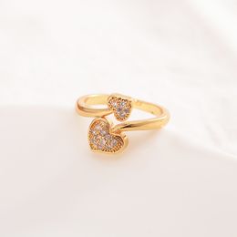 10KT CZ Fine Solid THAI BAHT G/F Gold Full Heart Rings Wedding Engagement Bridal Jewellery Stone Elegant Ring Thickness