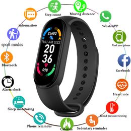 M6 Smart Uhr Sport Band Armbänder Fitness Tracker Armband Schrittzähler Blutdruck Monitor Bluetooth Smartband Männer Frauen für Xiaomi