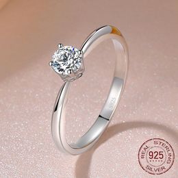 Delicate and elegant Platinum ring Korean version of single rintail female little finger S925 silver diamond band rings J-323