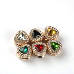 6 Pcs Colour Crystal Magnetic Pins For Hijab Scarves Rhinestone Tie Magnet Button Brooch