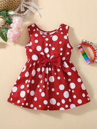 Baby Polka Dot Bow Front Dress SHE